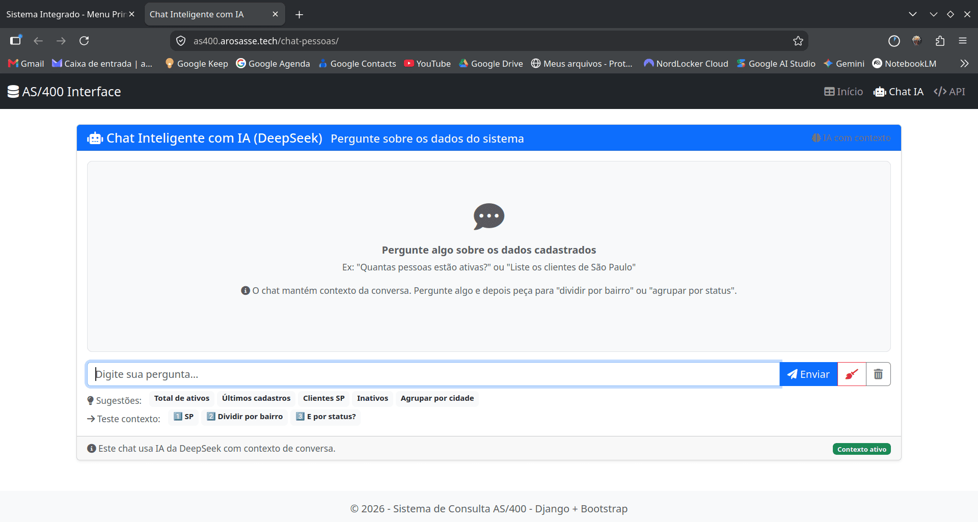 Chat com IA · Pessoas (AS/400)